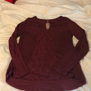Maroon Long Sleeve Top